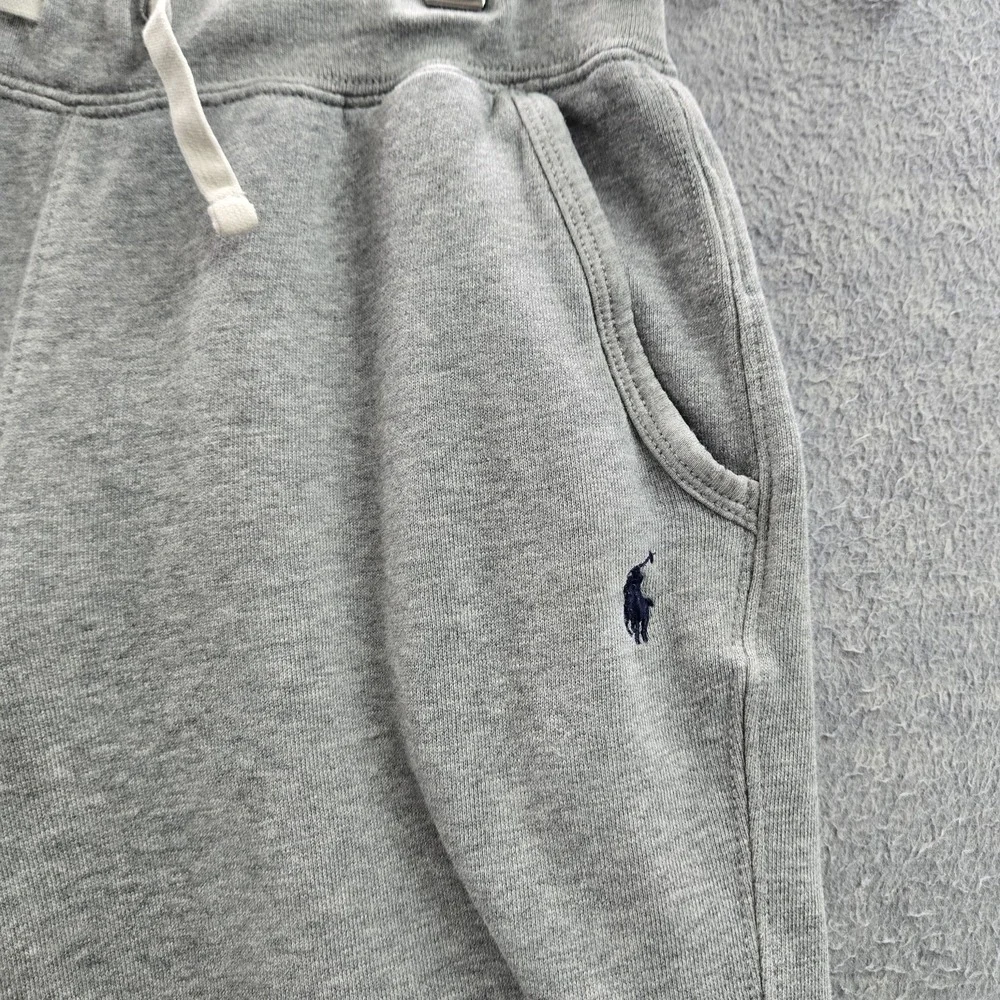 Polo Ralph Lauren Boys Activewear Pants M Gray Embroidered Sweatpants READ